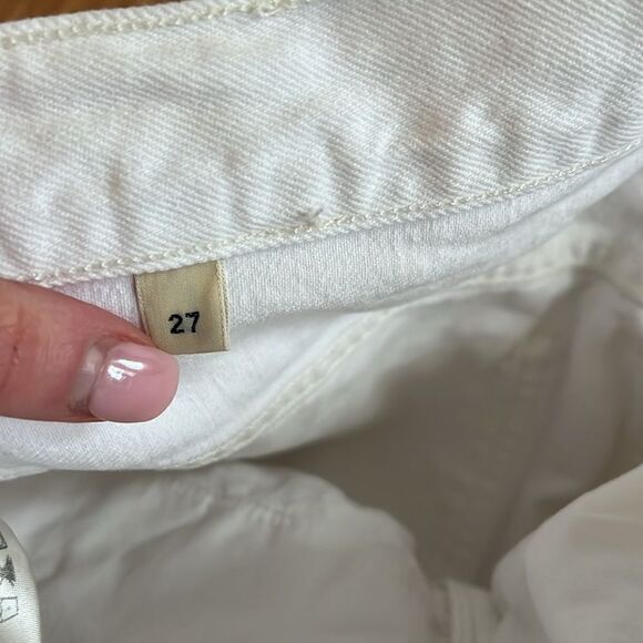 Citizens of Humanity White Nadia Lace-Up High-Rise Wide-Leg Jeans 27 - Picture 8 of 10